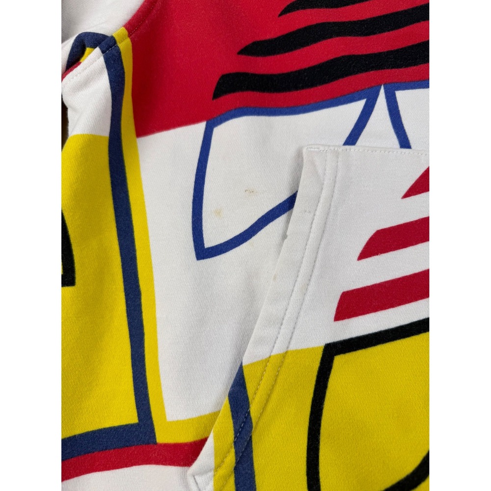 Streetwear Graphic Hoodie Cotton Blend Colorblock Trefoil Med Adidas - Picture 7 of 11